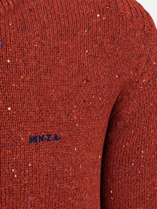 Pullover mocker eltham knit melange rusty orange