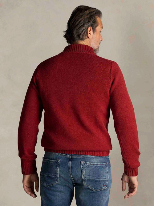 Pullover mocker adan cherry red