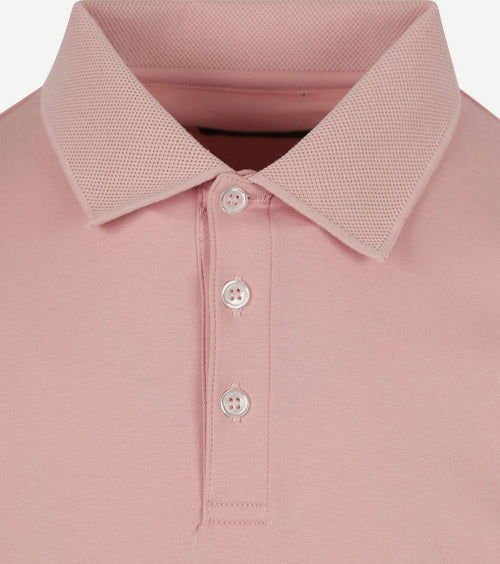 Liquid poloshirt lichtroze