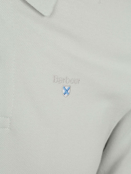 Pique polo haze blauw