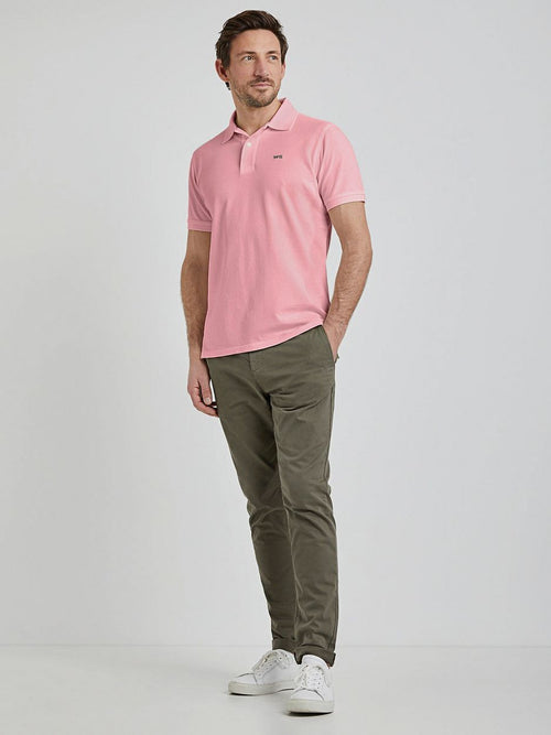 Piqué polo roze