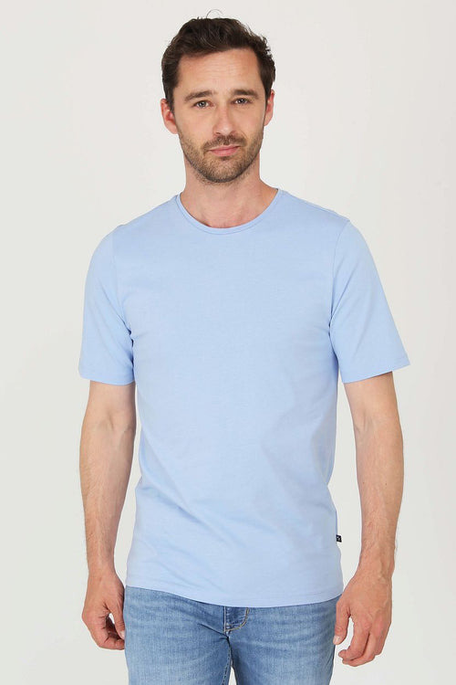 Respect t-shirt Jim lichtblauw