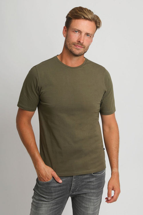 Respect t-shirt Jim olijf groen