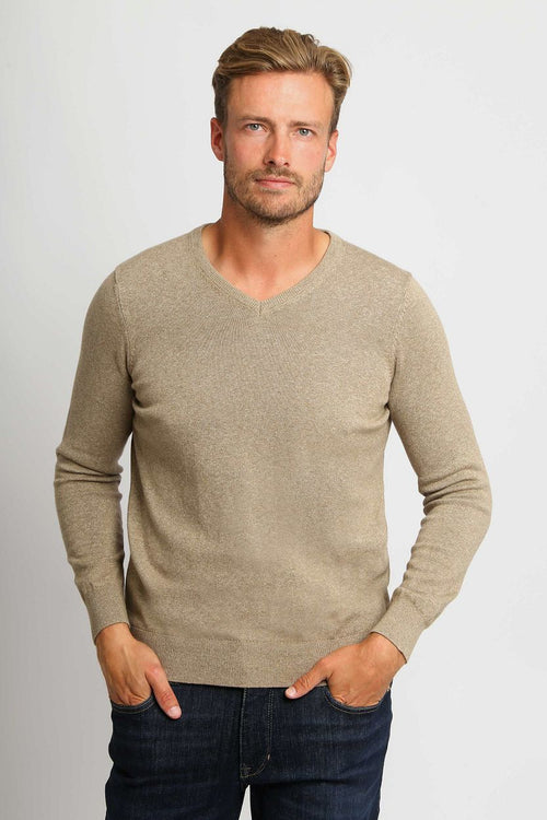 Respect vinir pullover melange sand