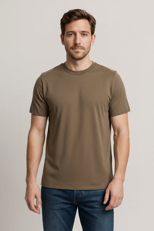 Suitable respect t-shirt hi taupe