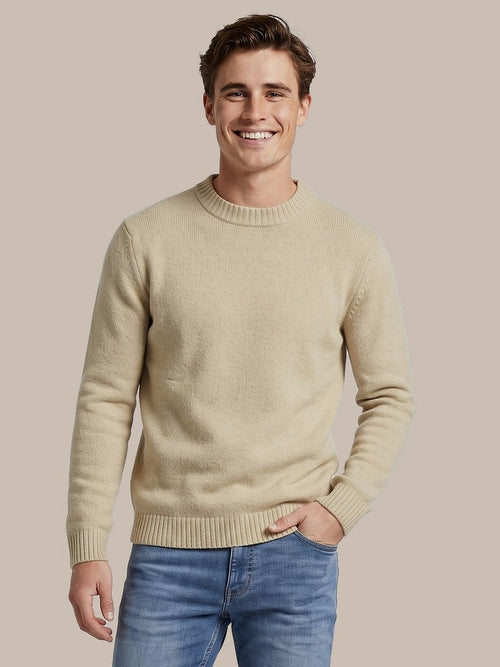 Pullover bouclé beige
