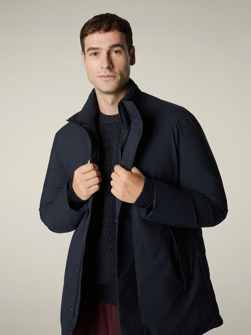 Jas sesle hood donkerblauw