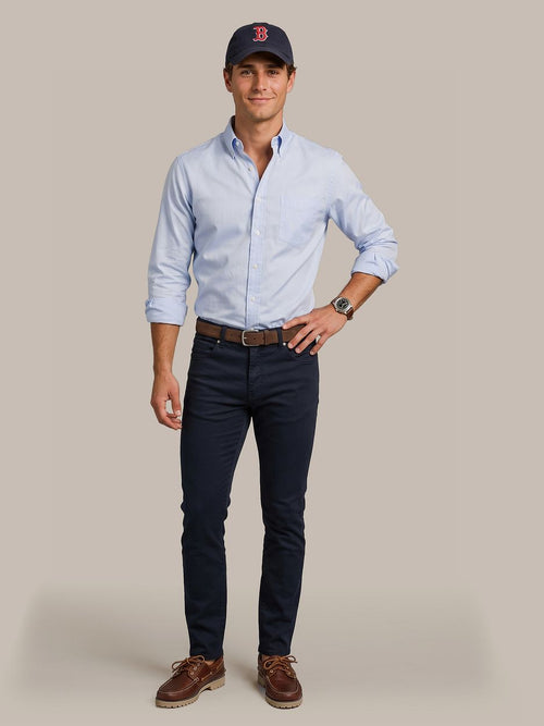 Overhemd twill lichtblauw