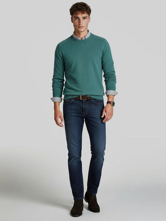 Poplin overhemd ruit groen