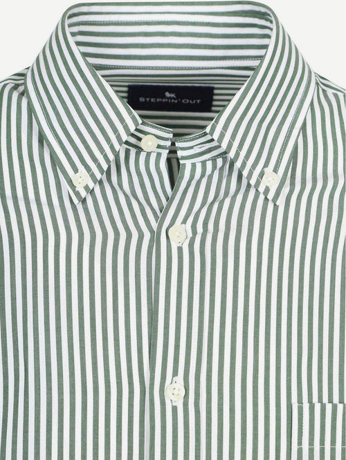 Overhemd big stripe groen