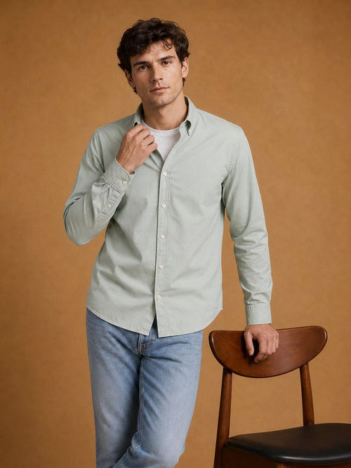 The tommy overhemd sage groen