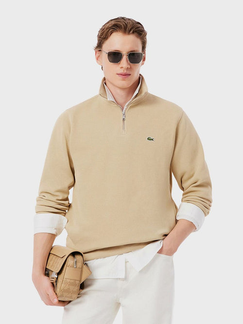 Pullover zipper beige