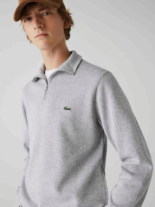 Pullover zipper lichtgrijs