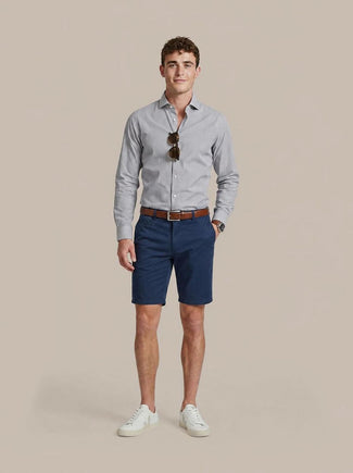 Short boston donkerblauw
