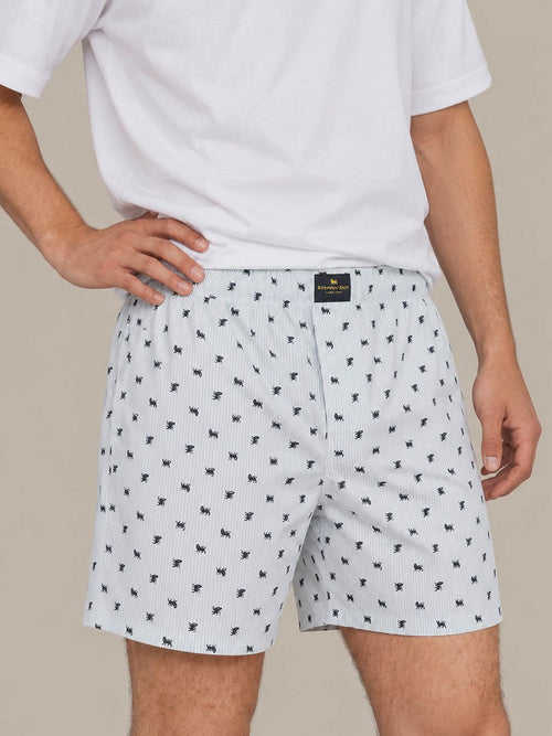 Boxershort print lichtblauw