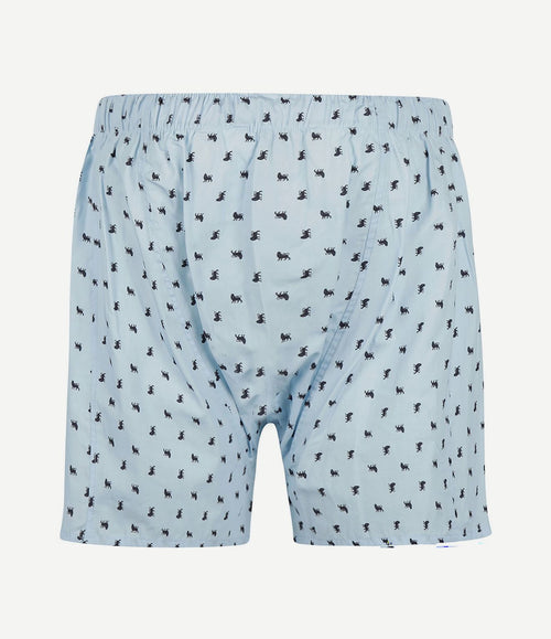 Boxershort print leeuw lichtblauw
