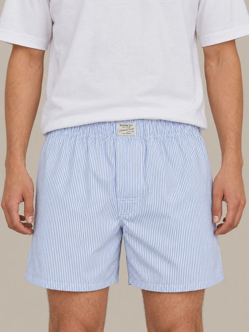 Boxershort striped blauw