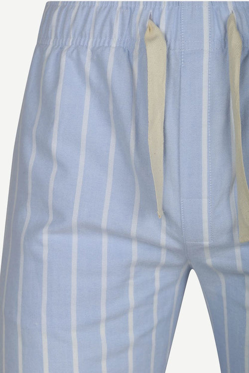 Loungebroek streep lichtblauw