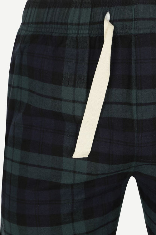 Loungebroek ruit donkerblauw groen
