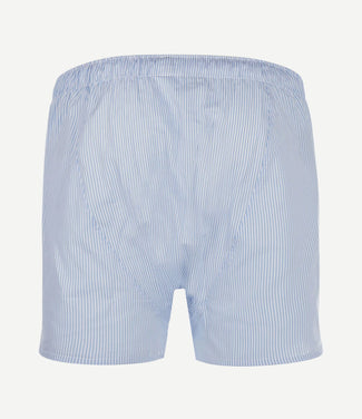 Boxershort poplin gestreept lichtblauw