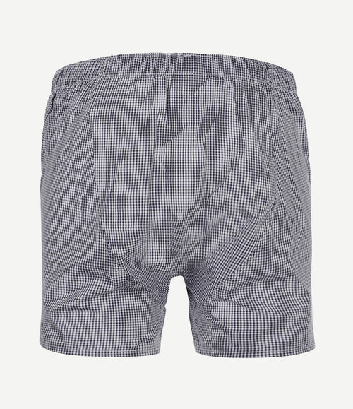 Boxershort ruit donkerblauw