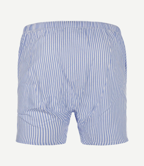 Boxershort poplin streep blauw