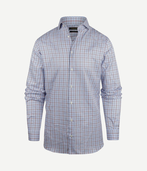 Overhemd ruiten blauw rood