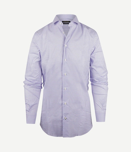 Overhemd slim-fit ruiten blauw rood