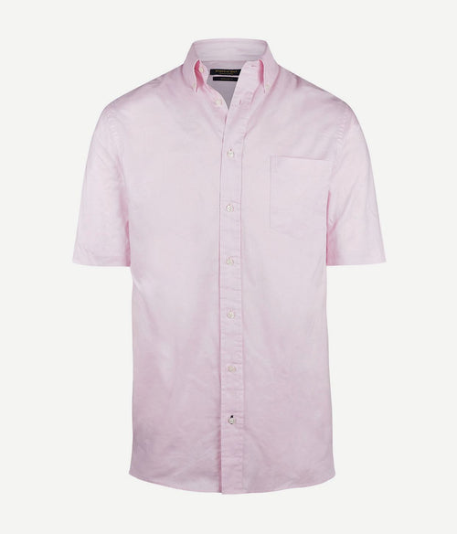 Overhemd regular fit korte mouw light pink
