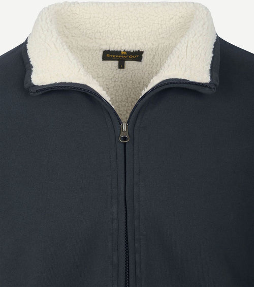 Vest teddy donkerblauw