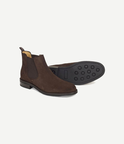 Chelsea boots suède bruin