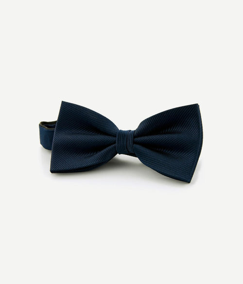 Smoking strik zijde donkerblauw f35