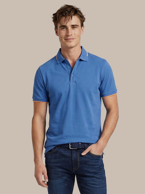 Fluo b polo blauw