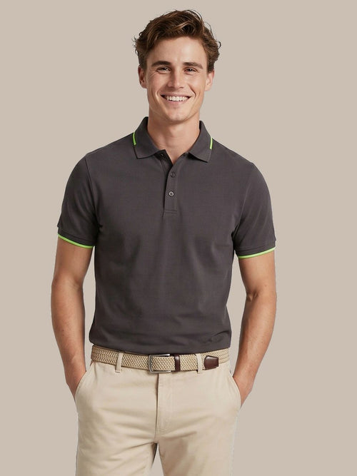 Fluo b polo antraciet