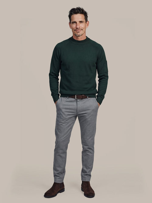 Trui cooldry knit turtleneck groen
