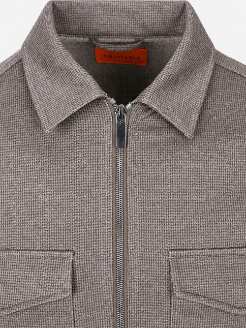 Overshirt Billy houndstooth tabacco