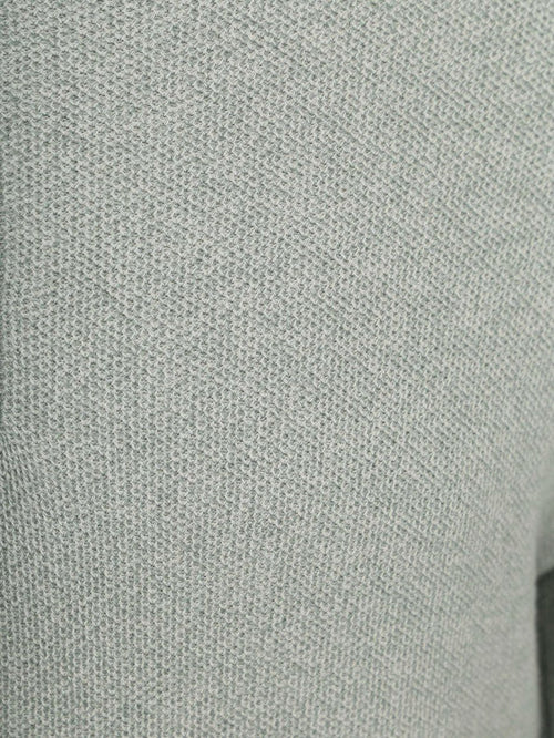 halve rits trui melange lichtgroen