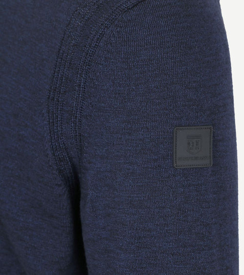 State of Art halve rits trui donkerblauw | Regular-fit