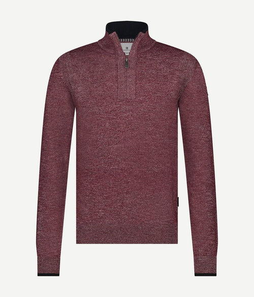 State of Art halve rits trui rood | Regular-fit