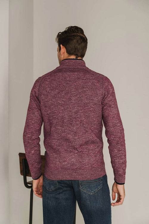 State of Art halve rits trui rood | Regular-fit
