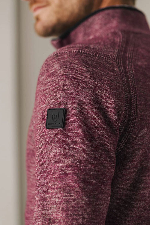 State of Art halve rits trui rood | Regular-fit