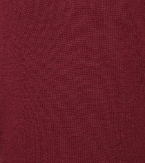 State of Art halve rits wol mix bordeaux rood