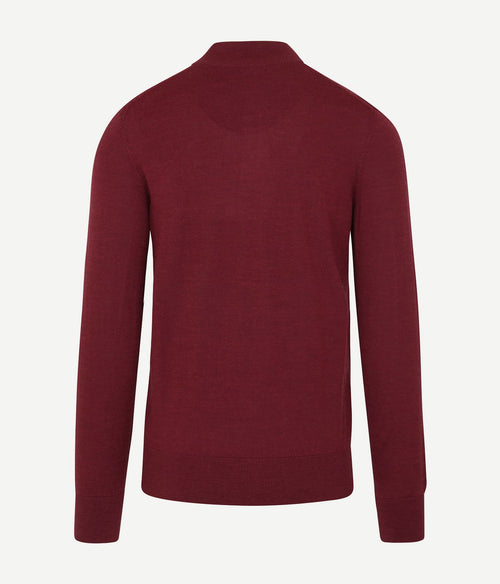 State of Art halve rits wol mix bordeaux rood