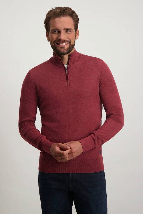 State of Art halve rits wol mix bordeaux rood