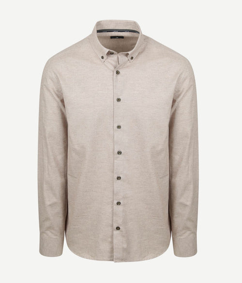 State of Art heavy twill overhemd beige | Regular-fit
