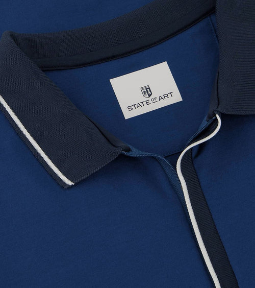 State of Art jersey polo donkerblauw
