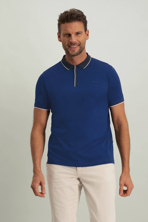 State of Art jersey polo donkerblauw