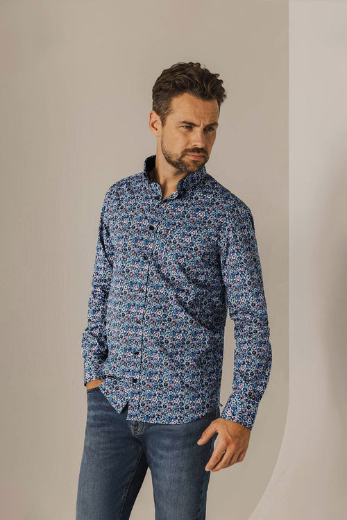 State of Art overhemd dandelion blauw | Regular-fit