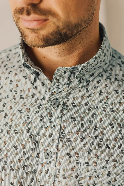 State of Art overhemd poplin print lichtblauw | Regular-fit