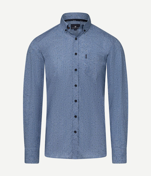 State of Art overhemd print blauw | Regular-fit